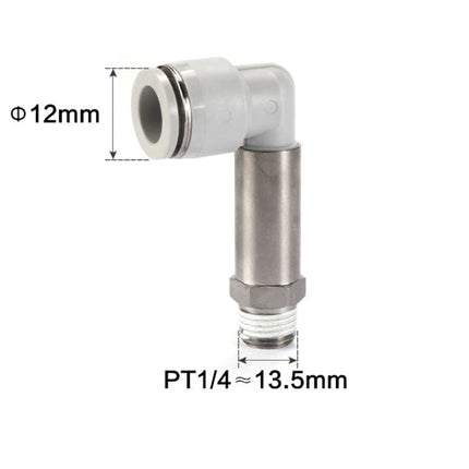 Airtac PLL: Push Lock Fitting. Extended Male Elbow - PLL1202D