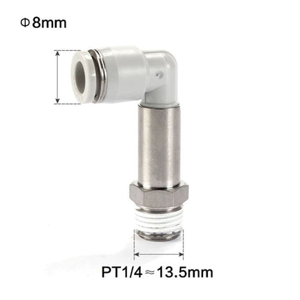 Airtac PLL: Push Lock Fitting. Extended Male Elbow - PLL802D