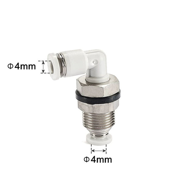 Airtac PLM: Push Lock Fitting. Bulkhead Male Elbow - PLM4D