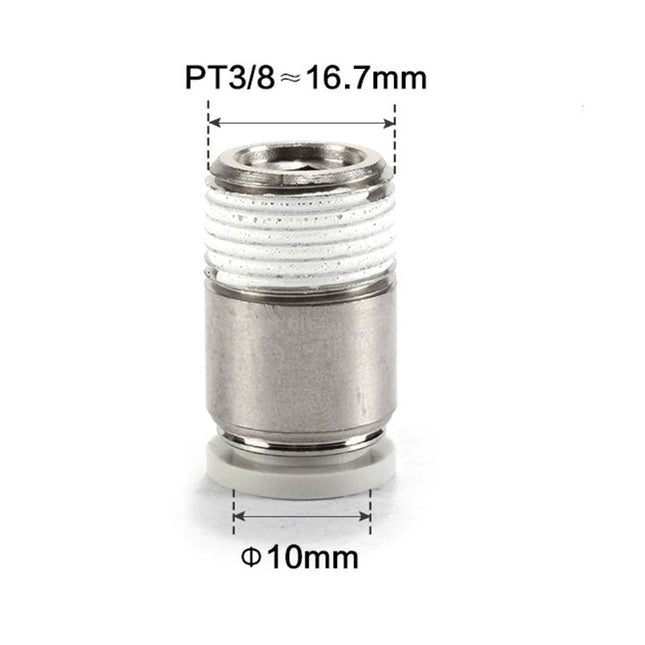 Airtac POC: Push Lock Fitting. Male Connector Rounded - POC1003