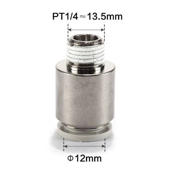 Airtac POC: Push Lock Fitting. Male Connector Rounded - POC1202D