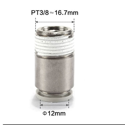 Airtac POC: Male connector--One-touch fittings(stainless steel) - POC1203D-S
