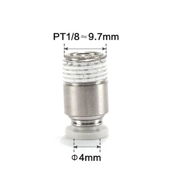 Airtac POC: Push Lock Fitting. Male Connector Rounded - POC401