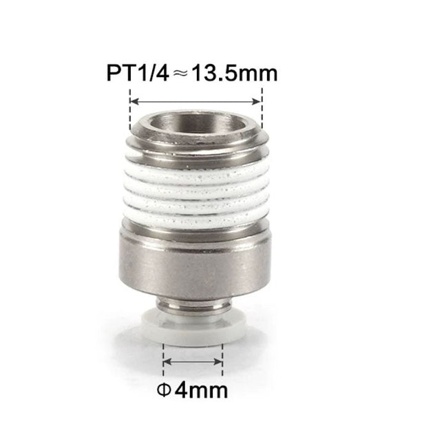 Airtac POC: Push Lock Fitting. Male Connector Rounded - POC402