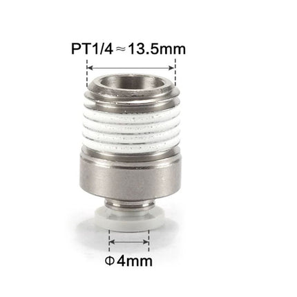 Airtac POC: Push Lock Fitting. Male Connector Rounded - POC402D