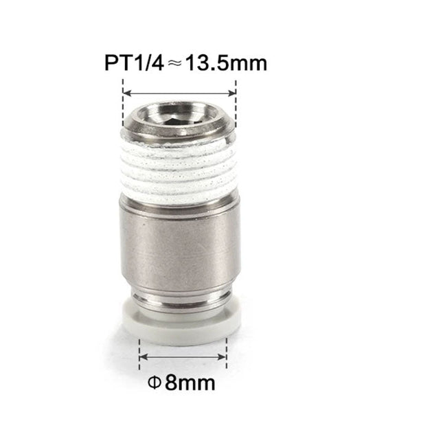 Airtac POC: Push Lock Fitting. Male Connector Rounded - POC802