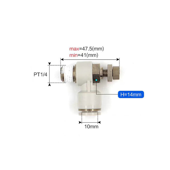 Airtac PSL: Accessories-speed controllers(stainless steel)  - PSL1002AD-S