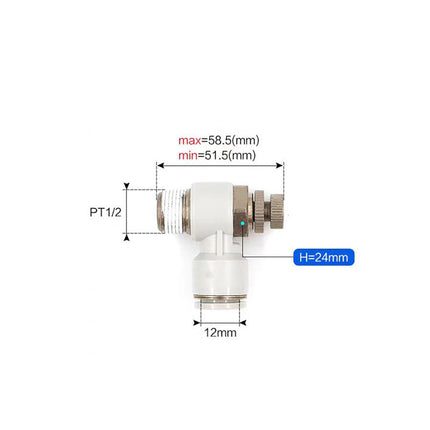 Airtac PSL: Accessories-speed controllers(stainless steel)  - PSL1204A-S