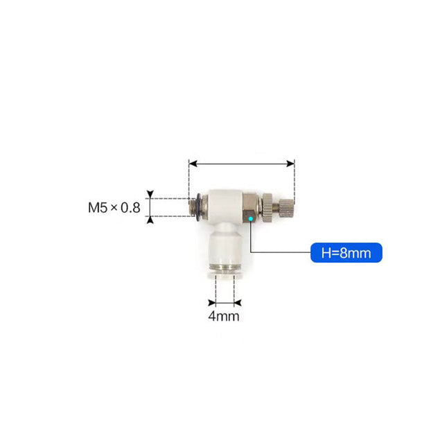 Airtac PSL: Accessories-speed controllers(stainless steel)  - PSL4M5A-S