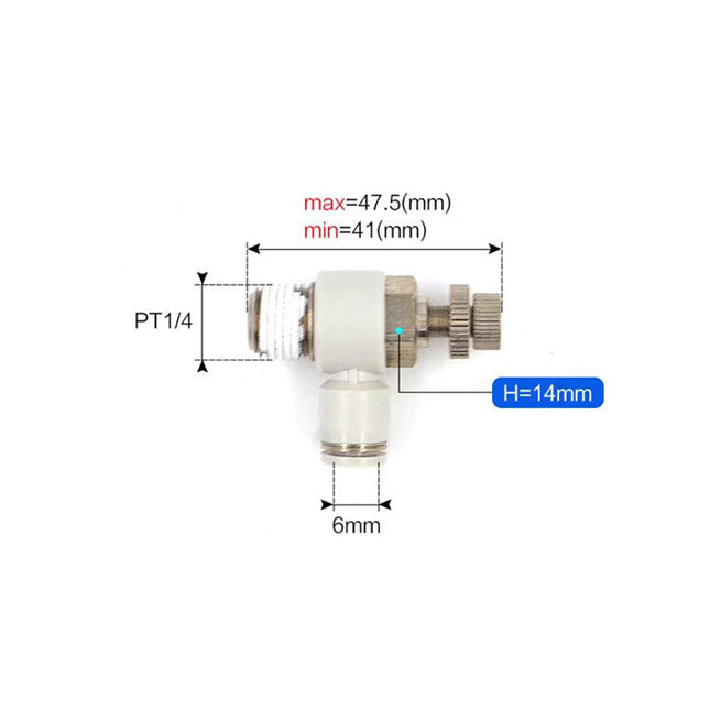 Airtac PSL: Accessories-speed controllers(stainless steel)  - PSL602AD-S