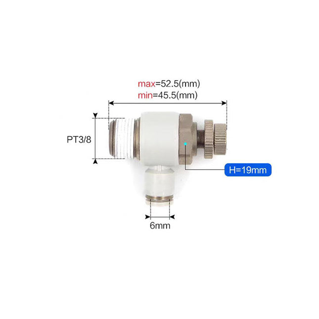 Airtac PSL: Accessories-speed controllers(stainless steel)  - PSL603A-S