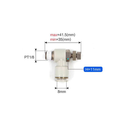 Airtac PSL: Accessories-speed controllers(stainless steel)  - PSL801AD-S