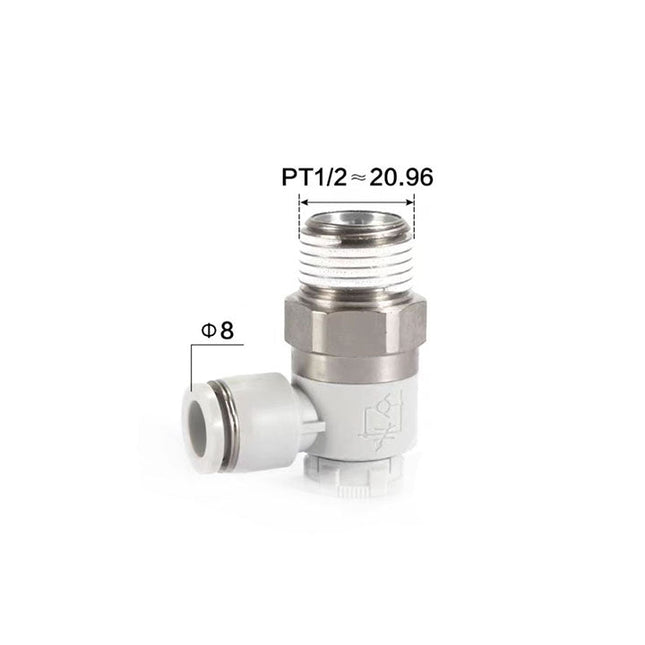 Airtac: Stainless Steel Push-Lock Type Flow Control Valve - PTL1004AD-S