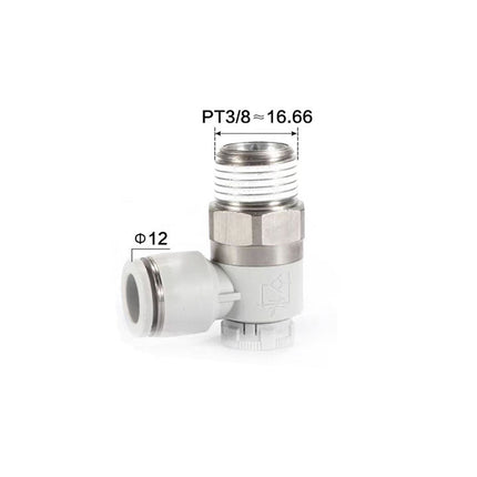 Airtac: Stainless Steel Push-Lock Type Flow Control Valve - PTL1203AD-S