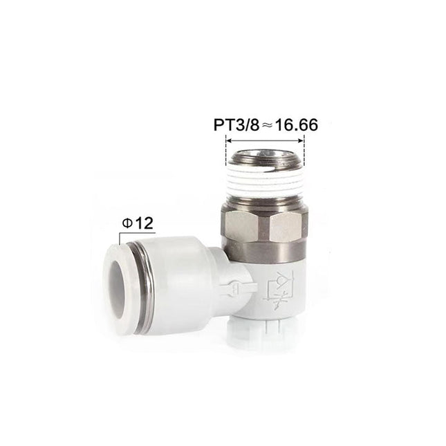 Airtac: Stainless Steel Push-Lock Type Flow Control Valve - PTL1203BD-S