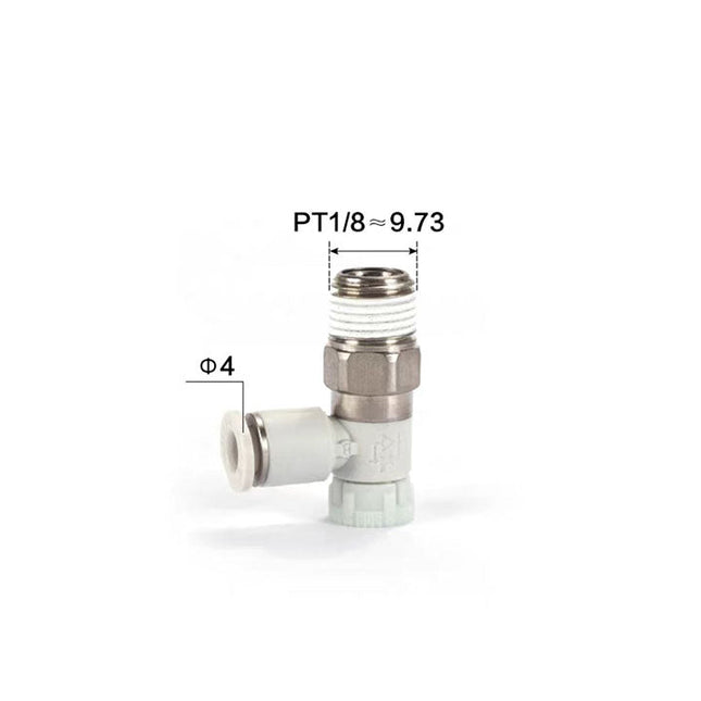 Airtac: Stainless Steel Push-Lock Type Flow Control Valve - PTL401BD-MS