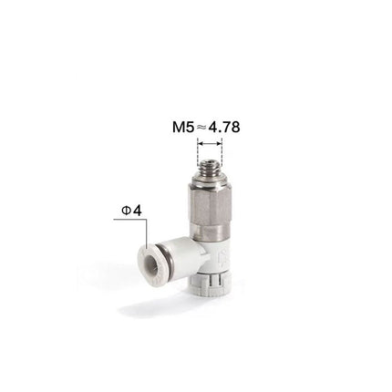 Airtac: Stainless Steel Push-Lock Type Flow Control Valve - PTL4M5B-MS