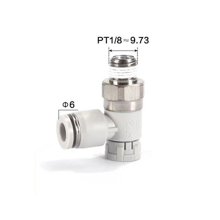 Airtac: Stainless Steel Push-Lock Type Flow Control Valve - PTL601AD-S