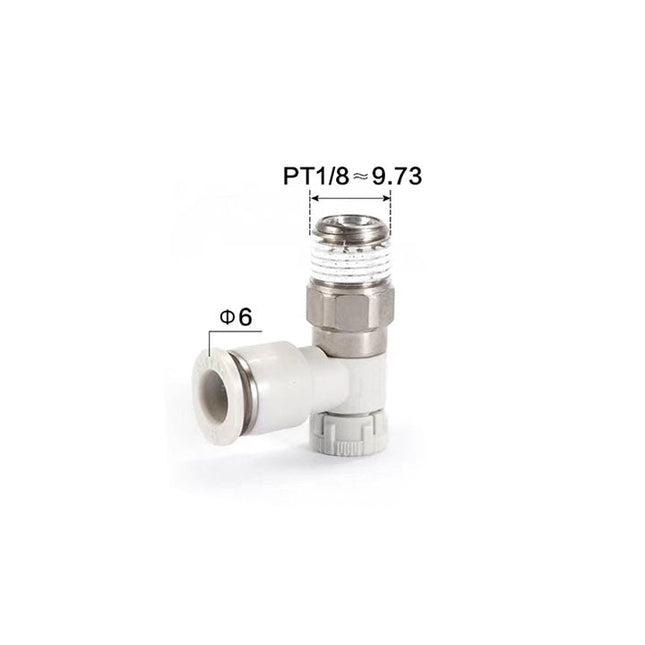Airtac: Stainless Steel Push-Lock Type Flow Control Valve - PTL601BD-MS