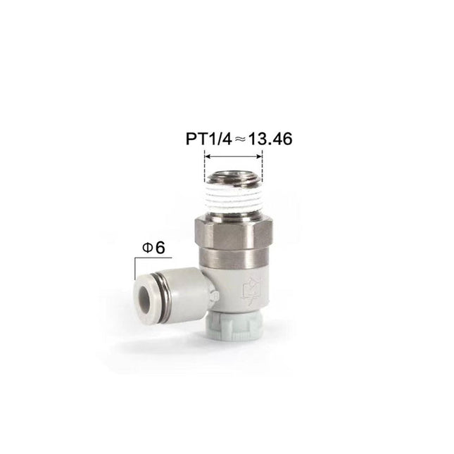 Airtac: Stainless Steel Push-Lock Type Flow Control Valve - PTL602BD-S