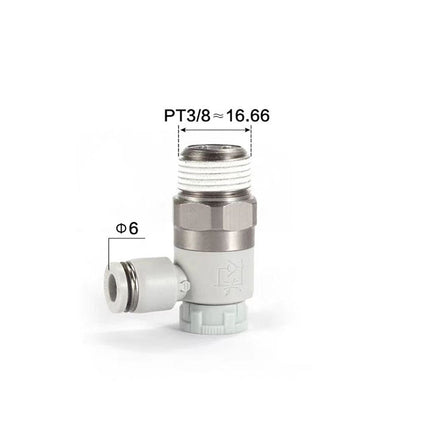 Airtac: Stainless Steel Push-Lock Type Flow Control Valve - PTL603BD-S
