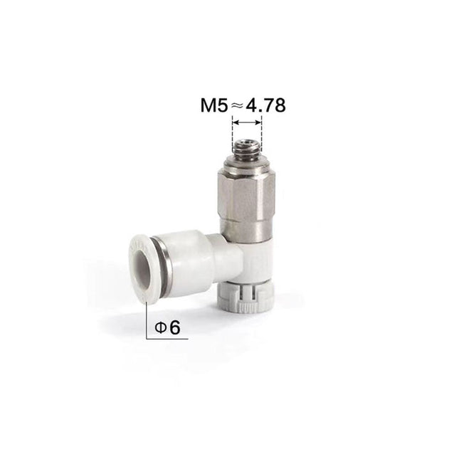 Airtac: Stainless Steel Push-Lock Type Flow Control Valve - PTL6M5BD-MS