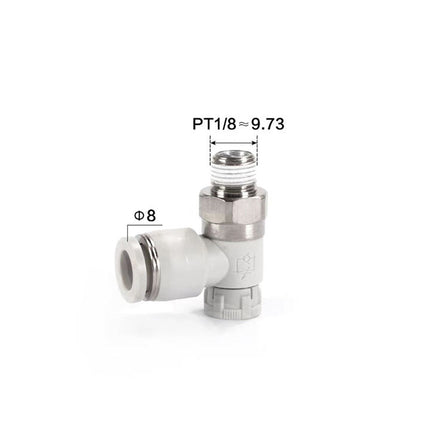 Airtac: Stainless Steel Push-Lock Type Flow Control Valve - PTL801A-S
