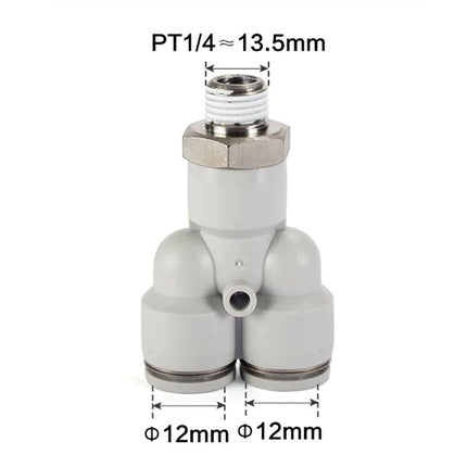 Airtac PYB: Push Lock Fitting. Branch Y - PYB1202
