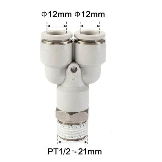 Airtac PYB: Push Lock Fitting. Branch Y - PYB1204