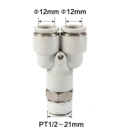 Airtac PYB: Push Lock Fitting. Branch Y - PYB1204D