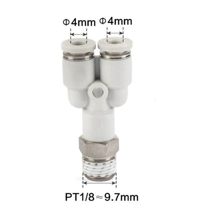 Airtac PYB: Push Lock Fitting. Branch Y - PYB401D