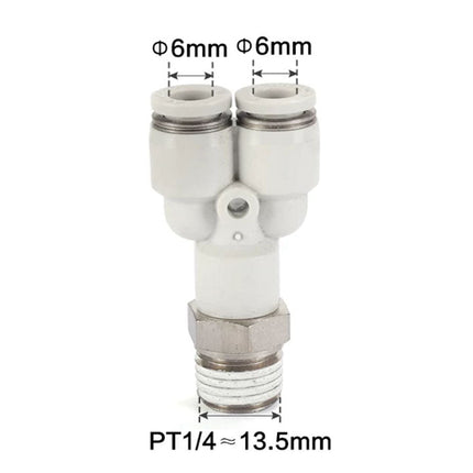 Airtac PYB: Push Lock Fitting. Branch Y - PYB602D