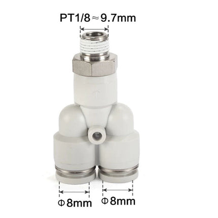 Airtac PYB: Push Lock Fitting. Branch Y - PYB801D