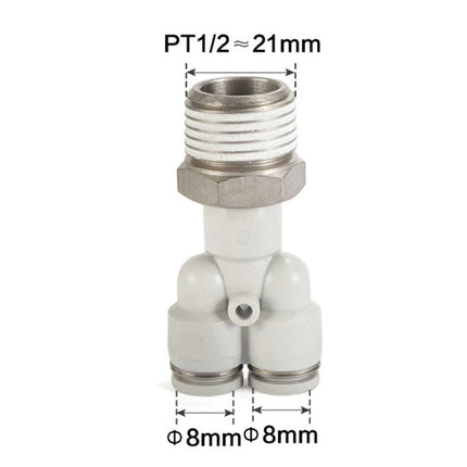 Airtac PYB: Push Lock Fitting. Branch Y - PYB804D