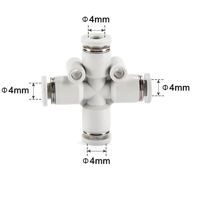 Airtac PZ: Push Lock Fitting. Cross - PZ4