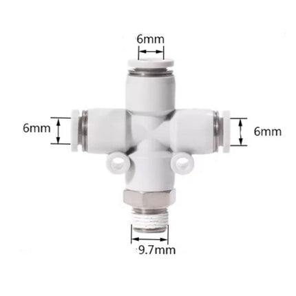 Airtac PZB: Push Lock Fitting. Threaded Cross - PZB601