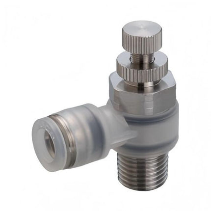PISCO Speed Controller PP Series: Speed Controller (Elbow Type) - PJSC4-01B-F-TP