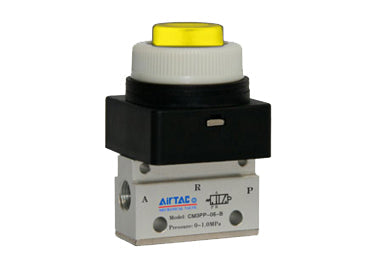 Airtac CM3PP-06: Manual Valve. 3 Way - CM3PP06YG